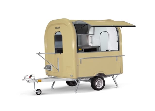 Remorque food truck L’Essentiel beige, format AIR 220